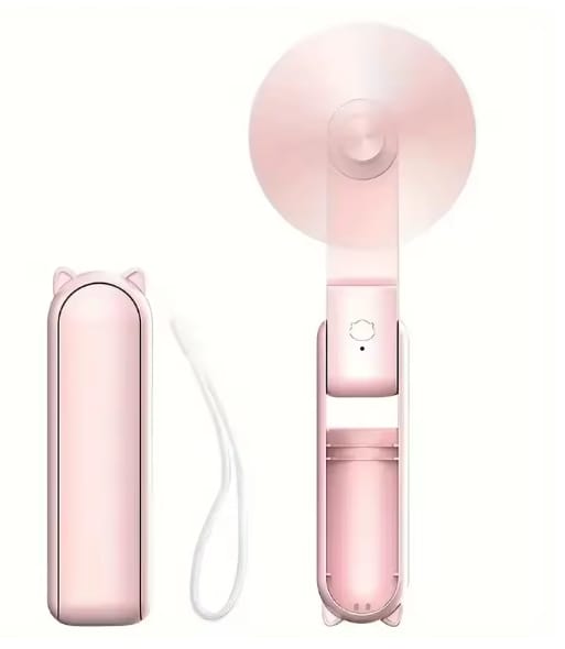 Handheld Fan with built in USB Charger Powerbank