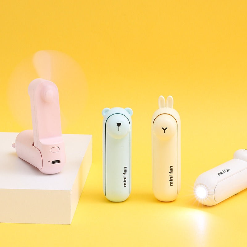 Mini Pocket Fan with Flashlight